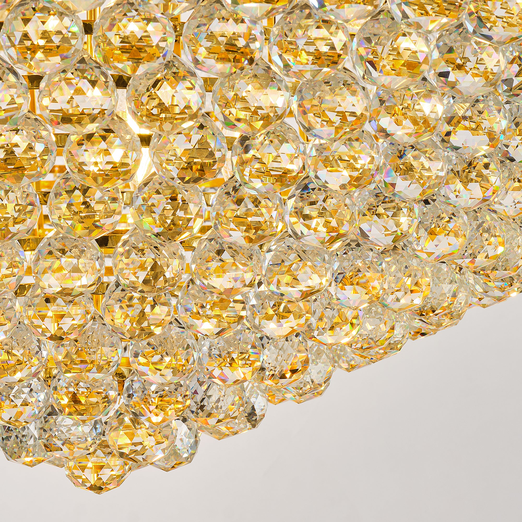 42-Inch 3-Tier Luxury K9 Crystal Chandelier - Empire Style with Adjustable Chain